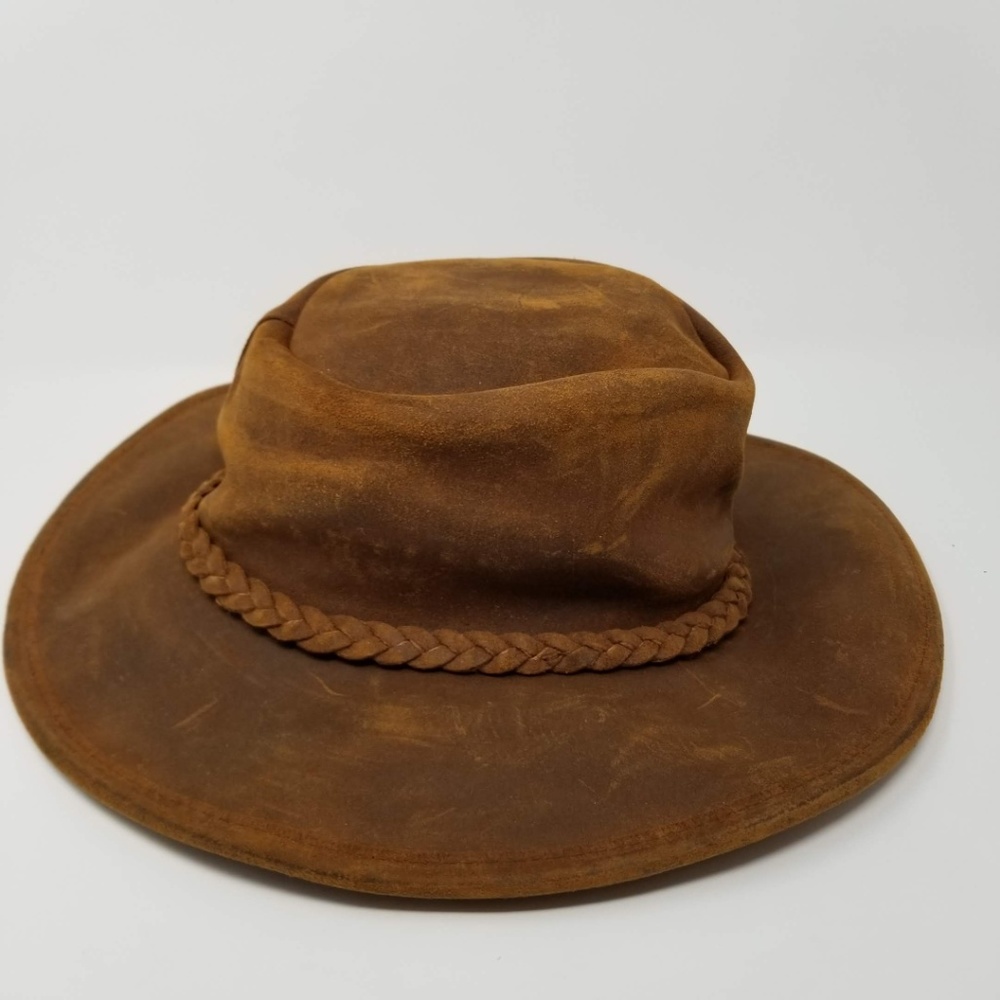 Minnetonka Outback Distressed Leather Hat … - Picture 6 of 8